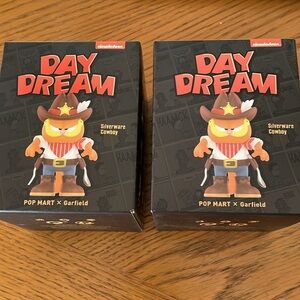 2 POP MART×Garfield Day Dream Mini Figures Nickelodeon Mystery Figure Sealed NEW